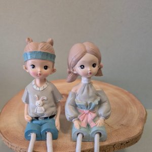 זוג ילדים בן ובת מחרסינה